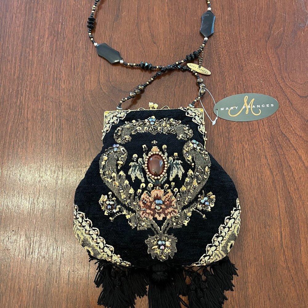 Black Victorian Mary Frances Shoulder Bag